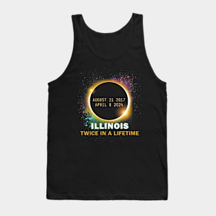 Illinois Total Solar Eclipse Twice In A Lifetime 2024 Tank Top